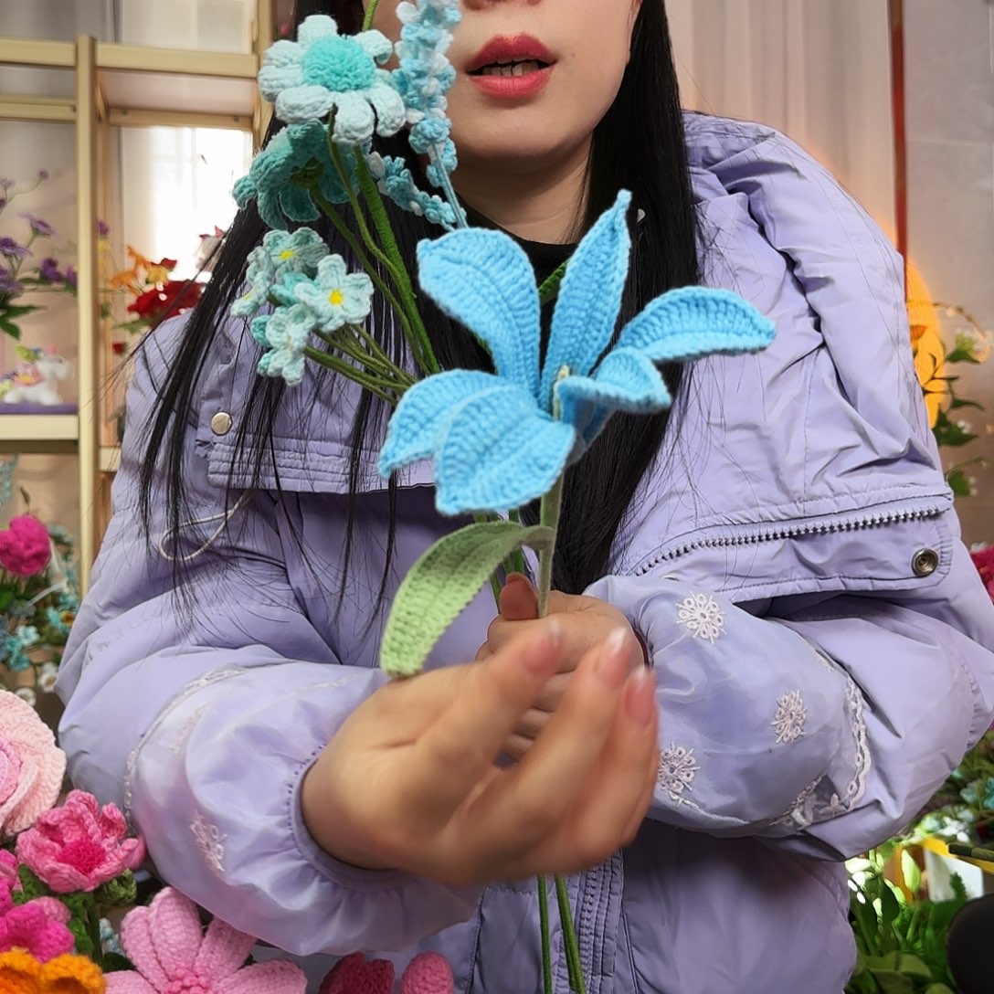 纯手工钩织钩织花束