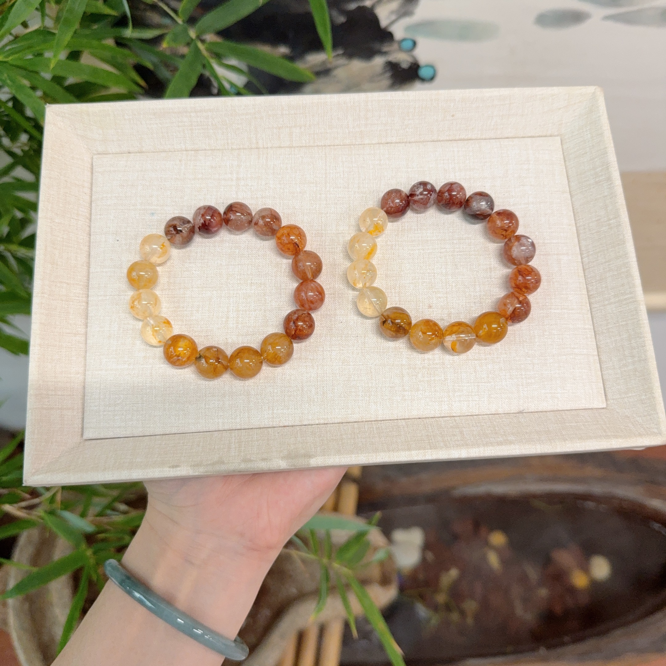 【渐离】原创设计天然渐变浇花手串