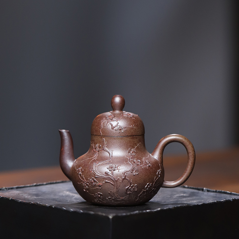 大吉羊柴烧 宜兴壶茶壶 本山绿泥暗香思婷90ml庄勤英