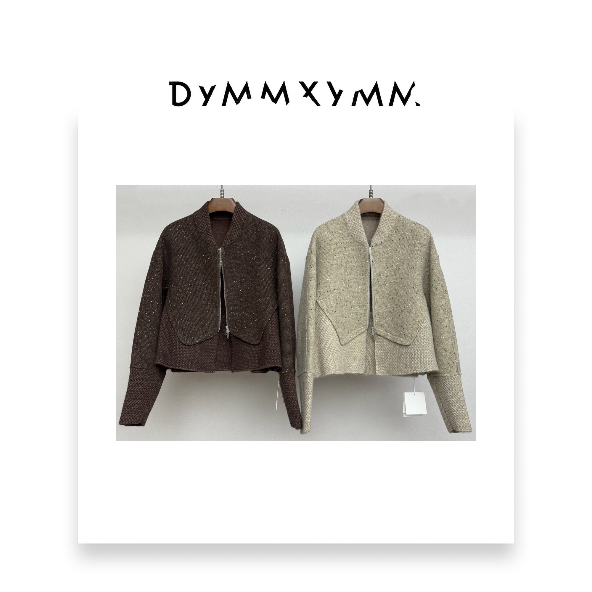 【DYMMXYMM】-.立领羊毛拼接百搭拉链外套-5FW-R0510