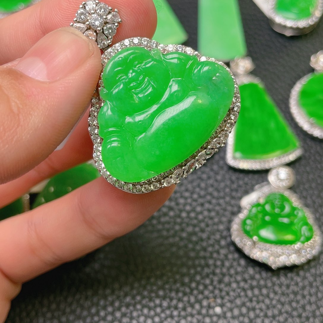 【闪购商品】翡翠吊坠(不含链)银S925镶嵌