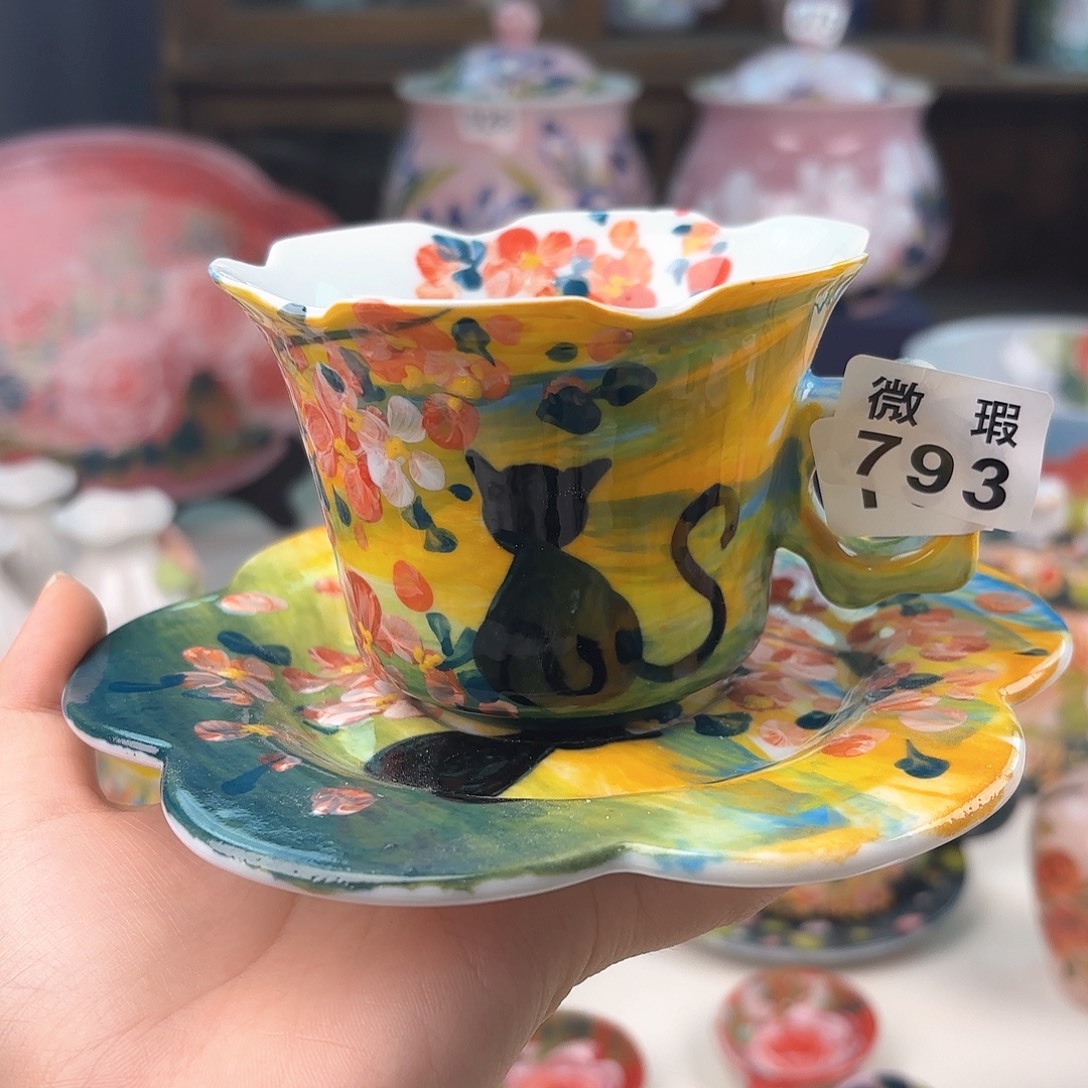 景德镇手绘高温釉下彩陶瓷茶具