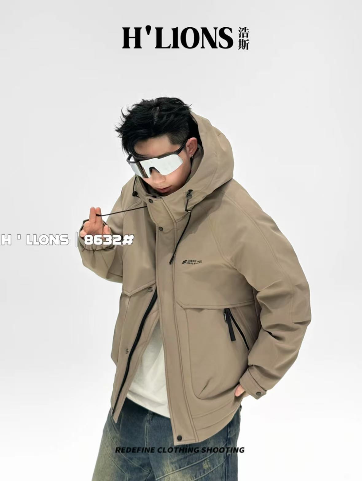 8632#冬季时尚保暖外套-非标（无水洗标）