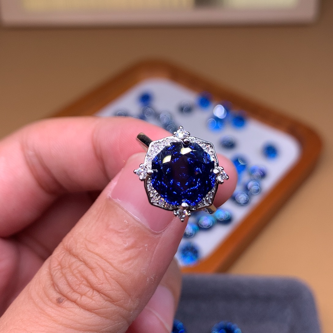 托帕石银S925镶嵌戒指