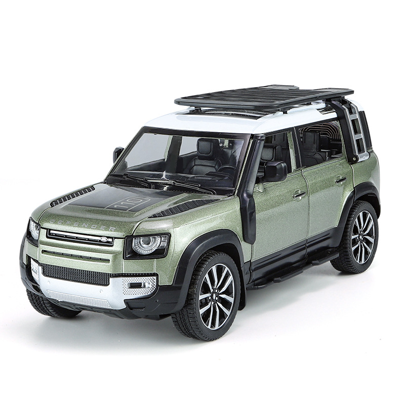 1/24路虎卫士仿真合金越野汽车模型声光回力避震礼品玩具