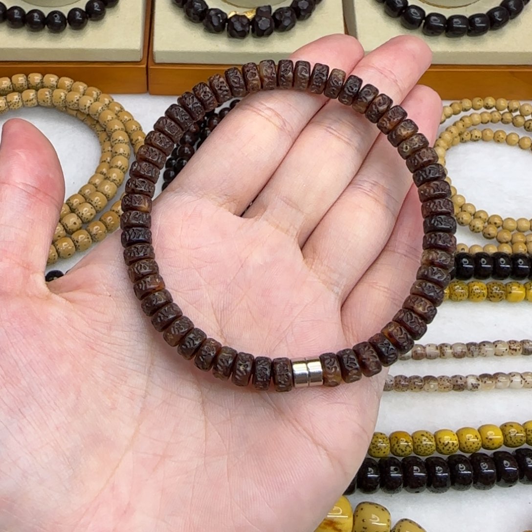 星月菩提吊坠黑金高货星嘎