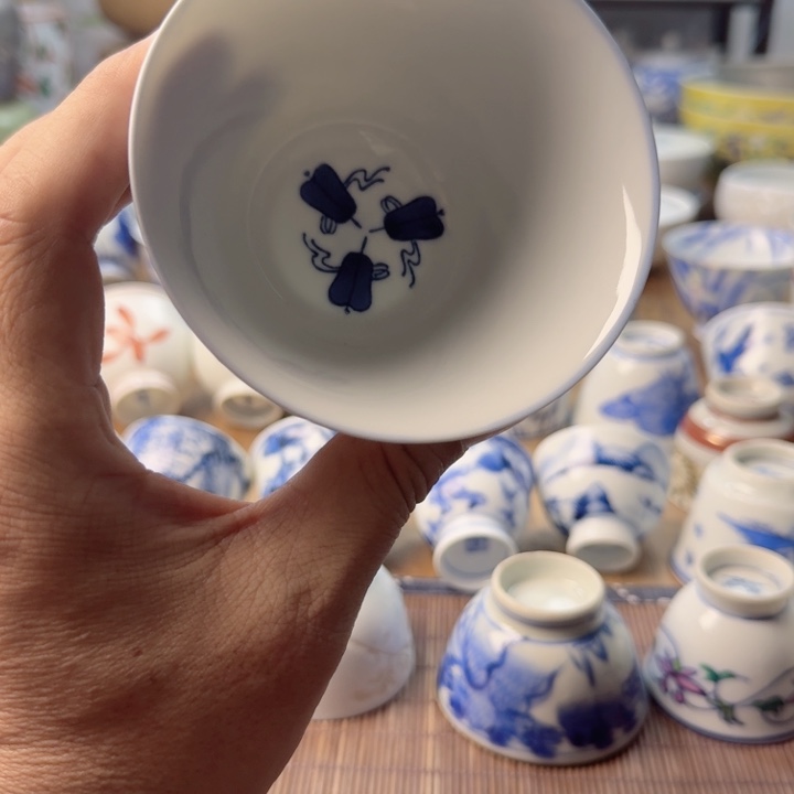 青花瓷器杯子茶具