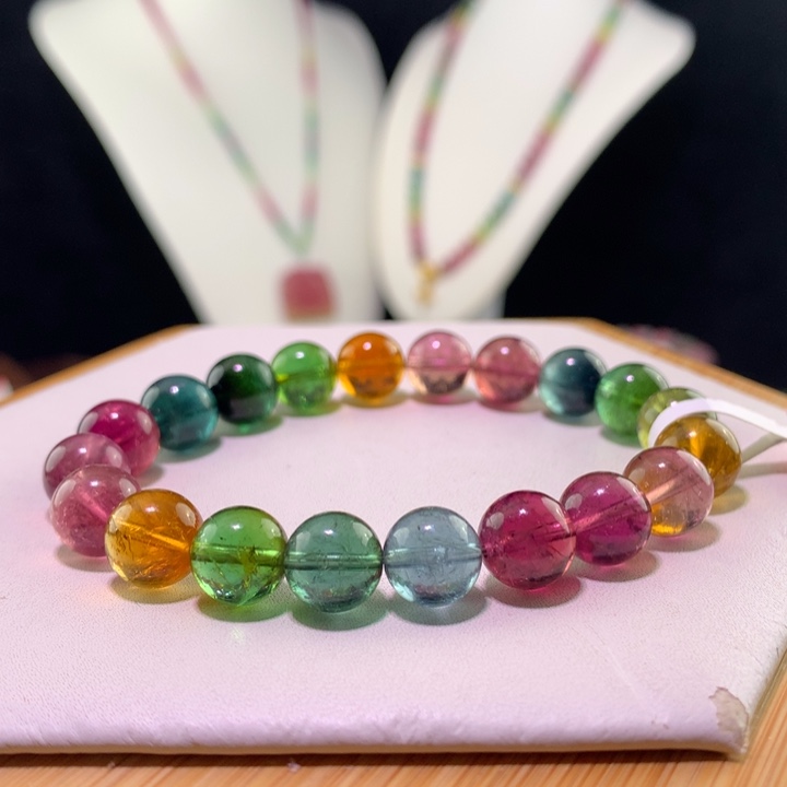 双色碧玺手链未镶嵌