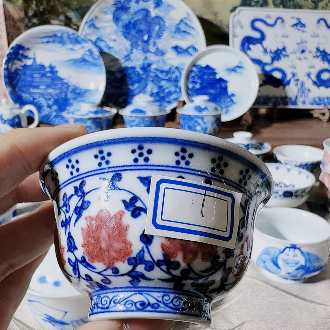 泥塑主人杯手工手绘