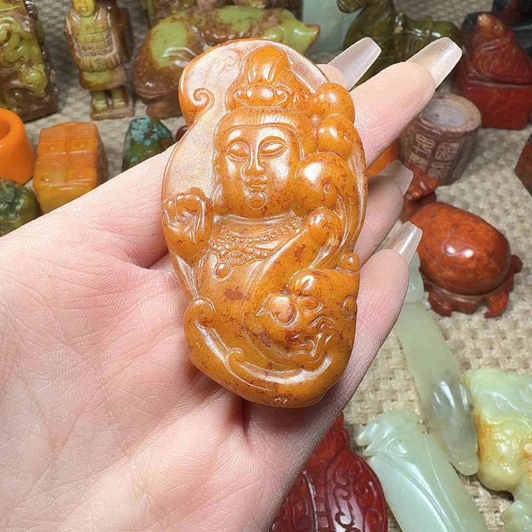 白玉菩提手串挂件