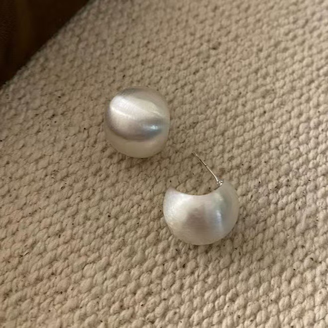 铜合金耳饰 金属拉丝耳钉女爆款独特轻奢高级感气质大气耳饰1637