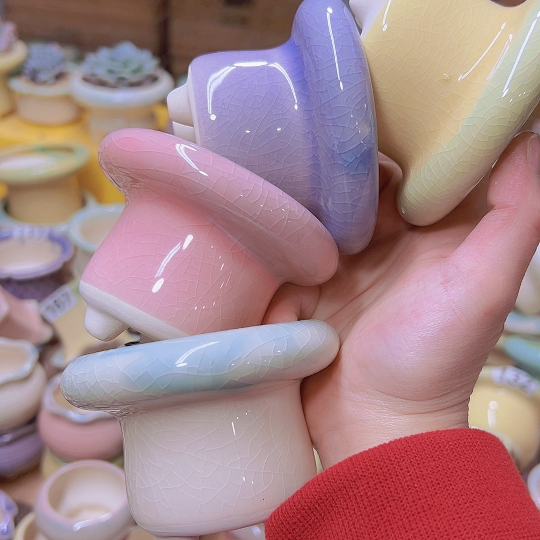 红陶陶瓷花盆当场满12包邮