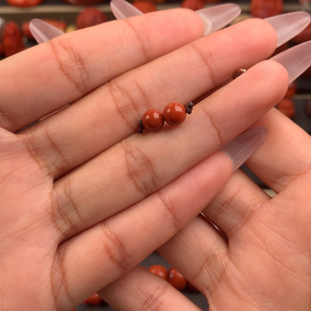 南红玛瑙圆珠对珠6未镶嵌