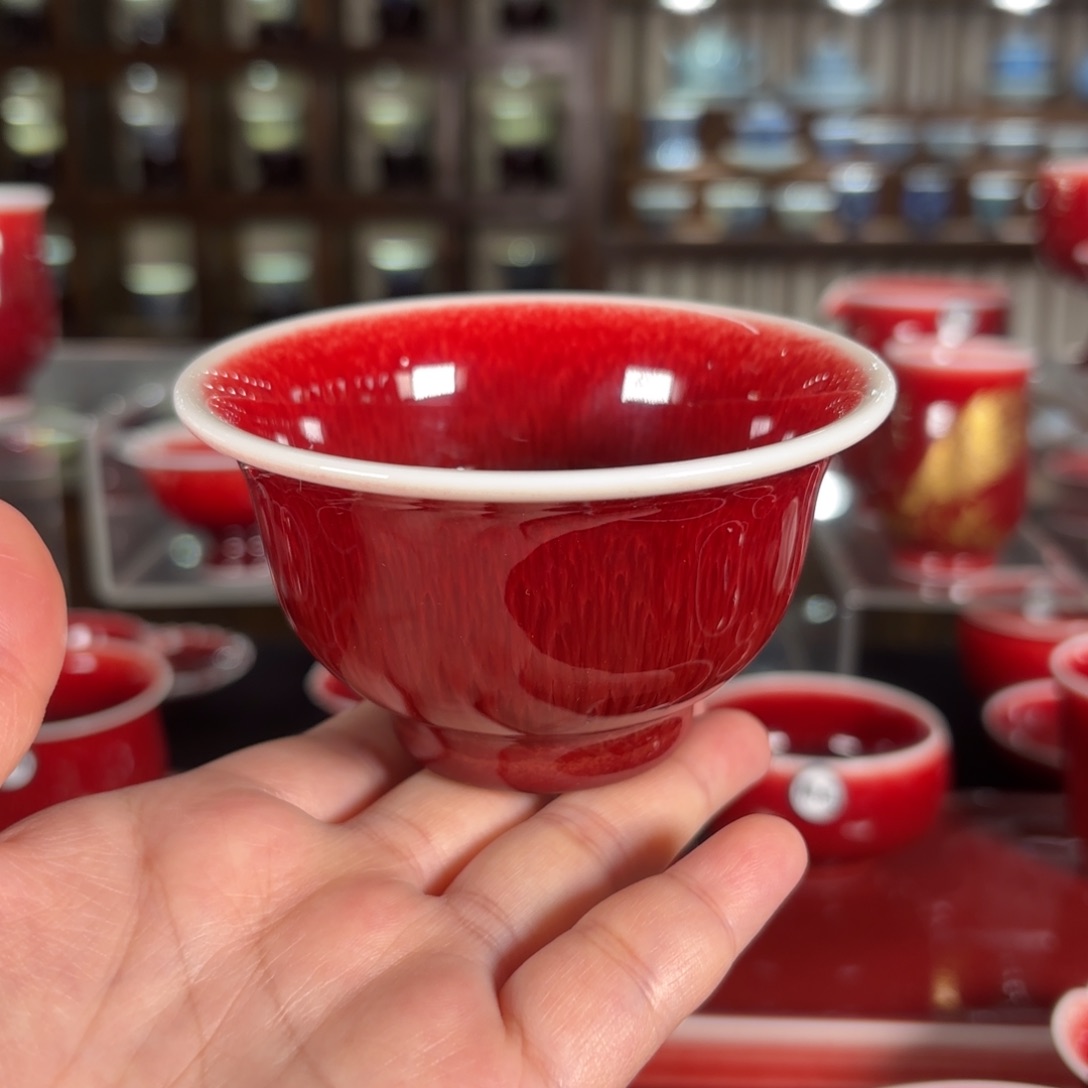 摆件景德镇高温原矿杯