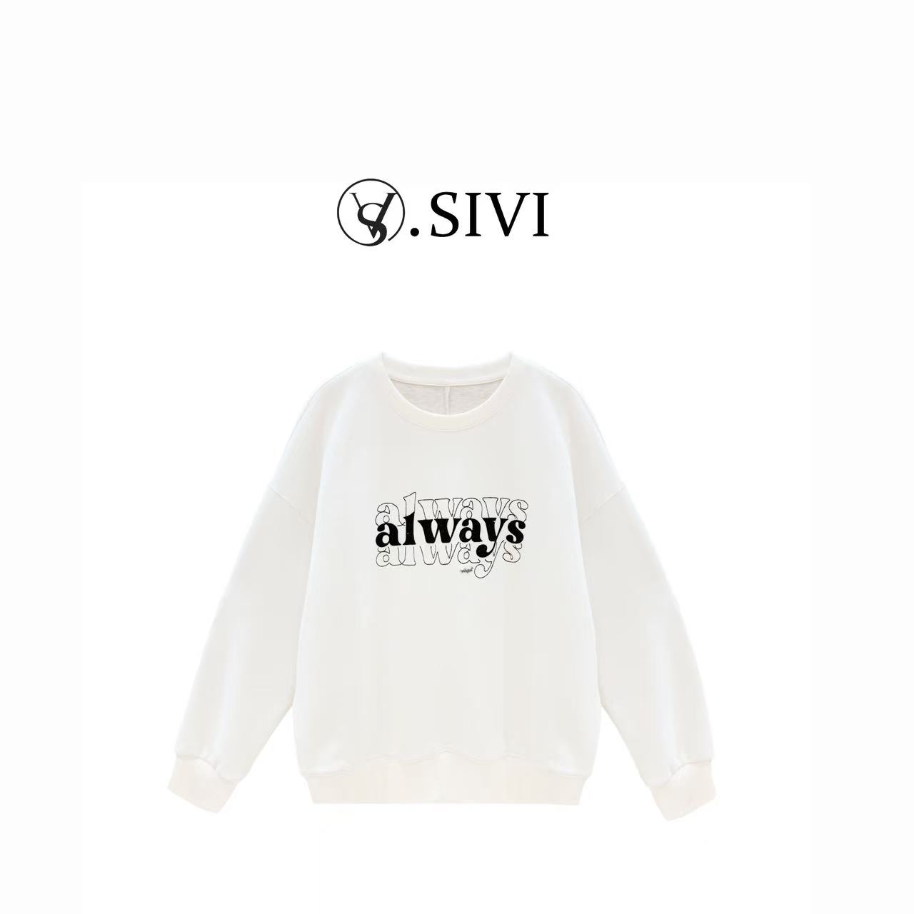 熙薇【​漫舞飞扬】2025秋冬新款时尚休闲圆领卫衣H5865