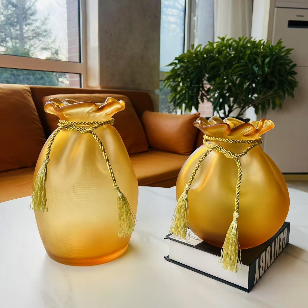 爆款<钱袋子>可清原创纯手工琉璃花器 多样性发一