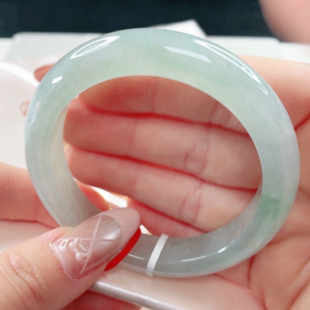 翡翠未镶嵌手镯54.3x595