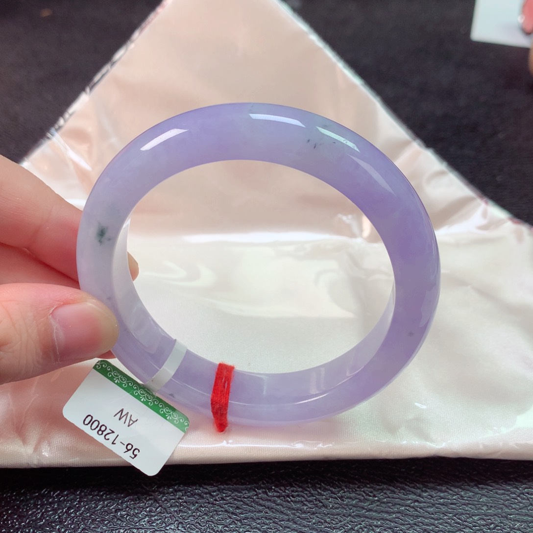 未镶嵌手镯翡翠缅甸天然翡翠手镯56圈口