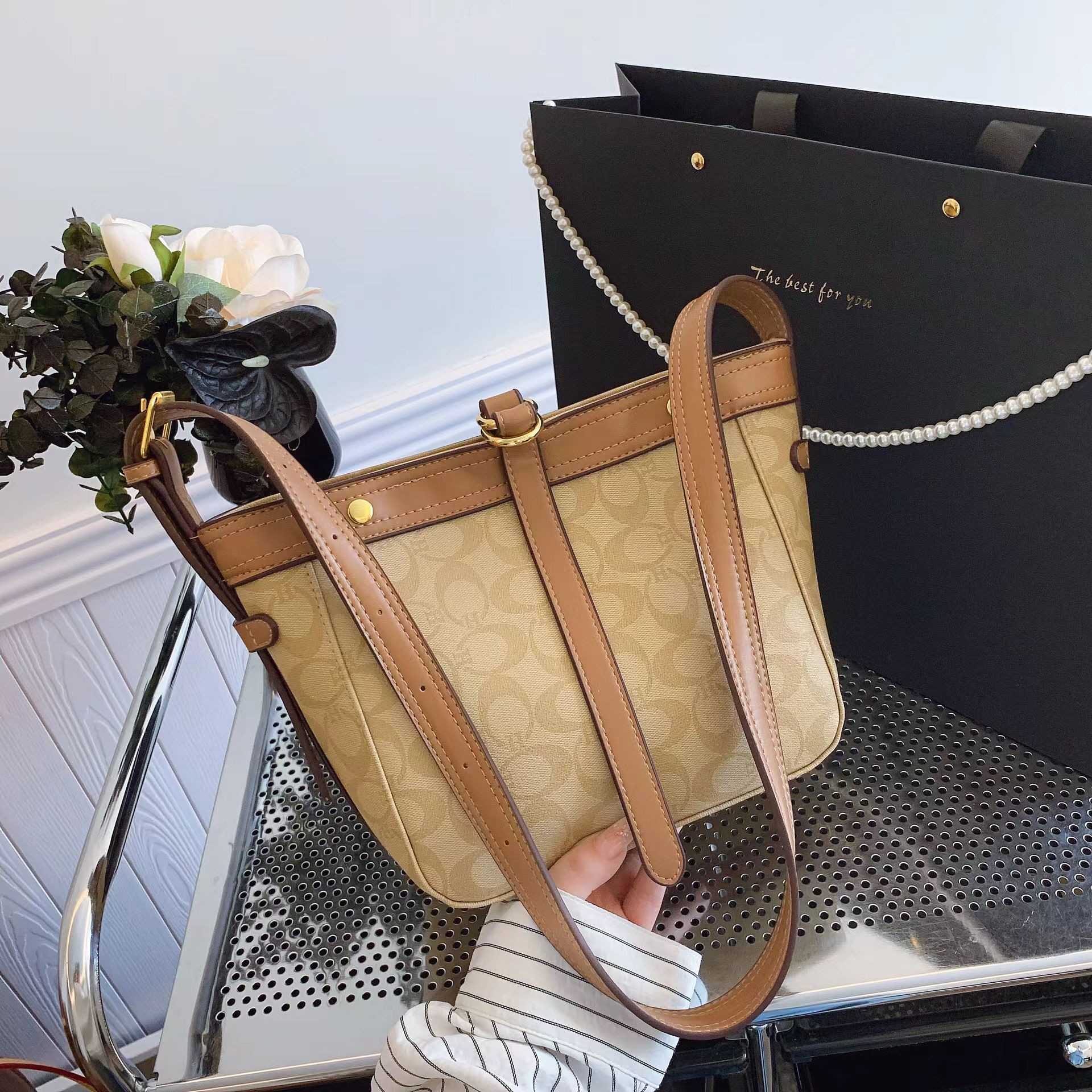 1190【托特包】秋冬新款复古托特包【底宽28高20】