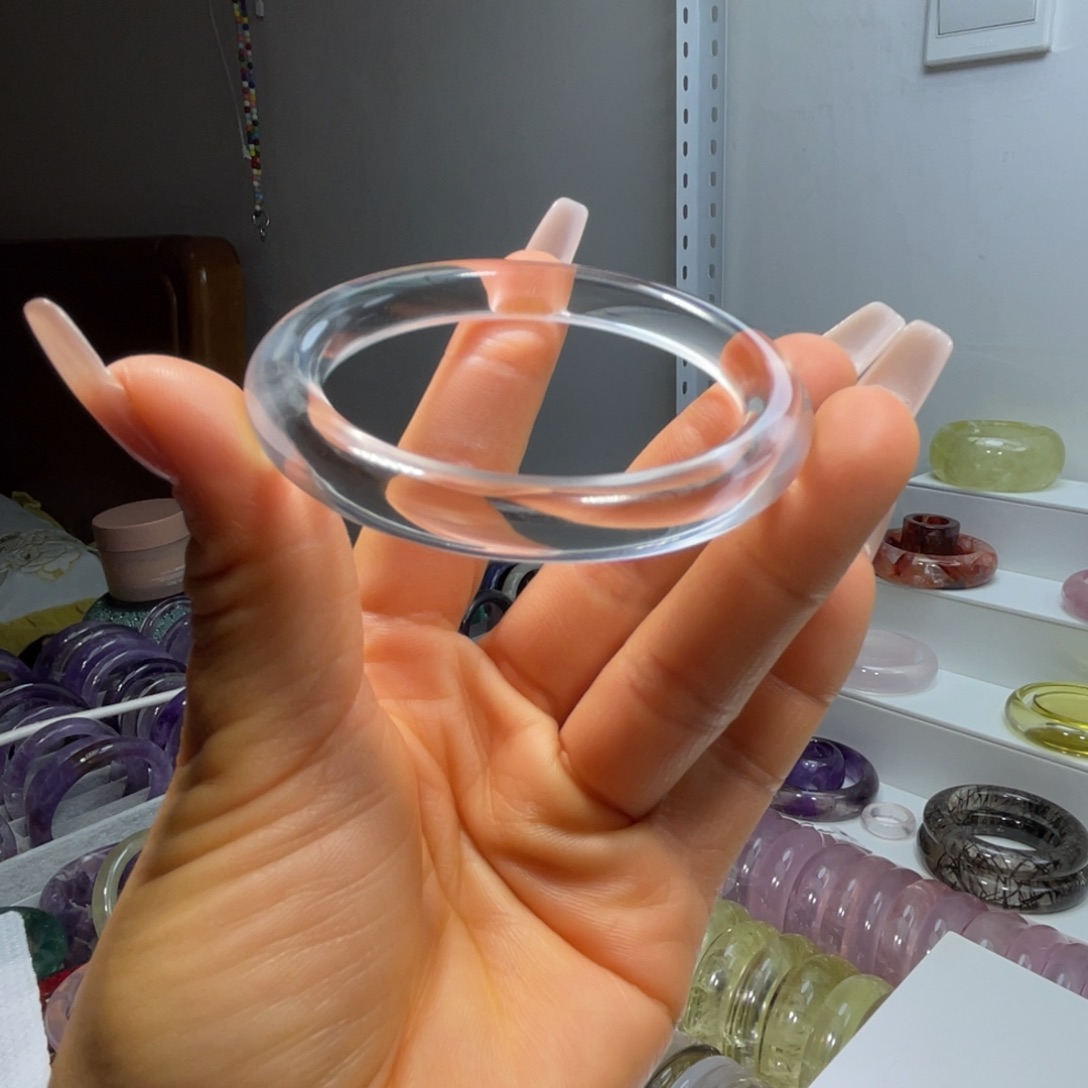 手镯55圈口32号全净体未镶嵌水晶