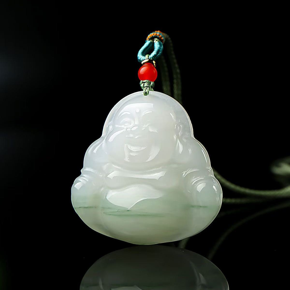 天山翠精品佛公40mm细腻油润时尚百搭款精品吊坠