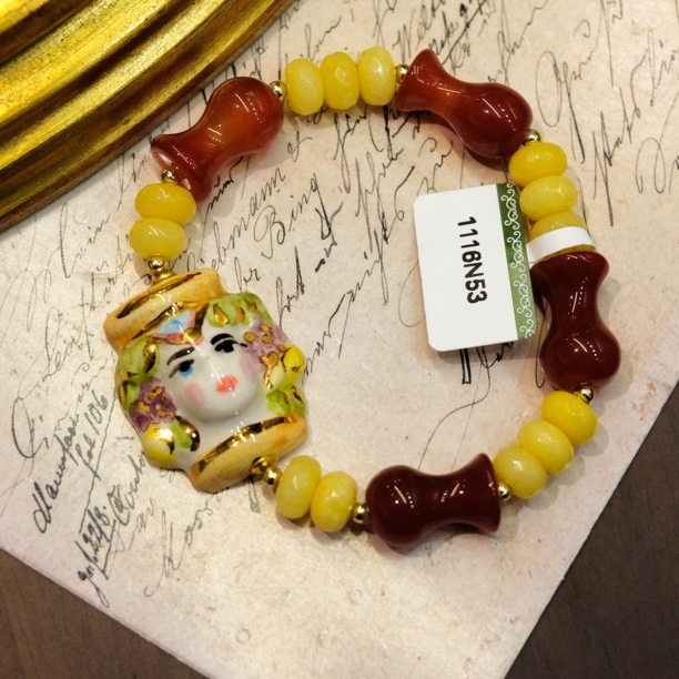 合金仿水晶手镯 意大利西西里岛的神话手绘系列手链