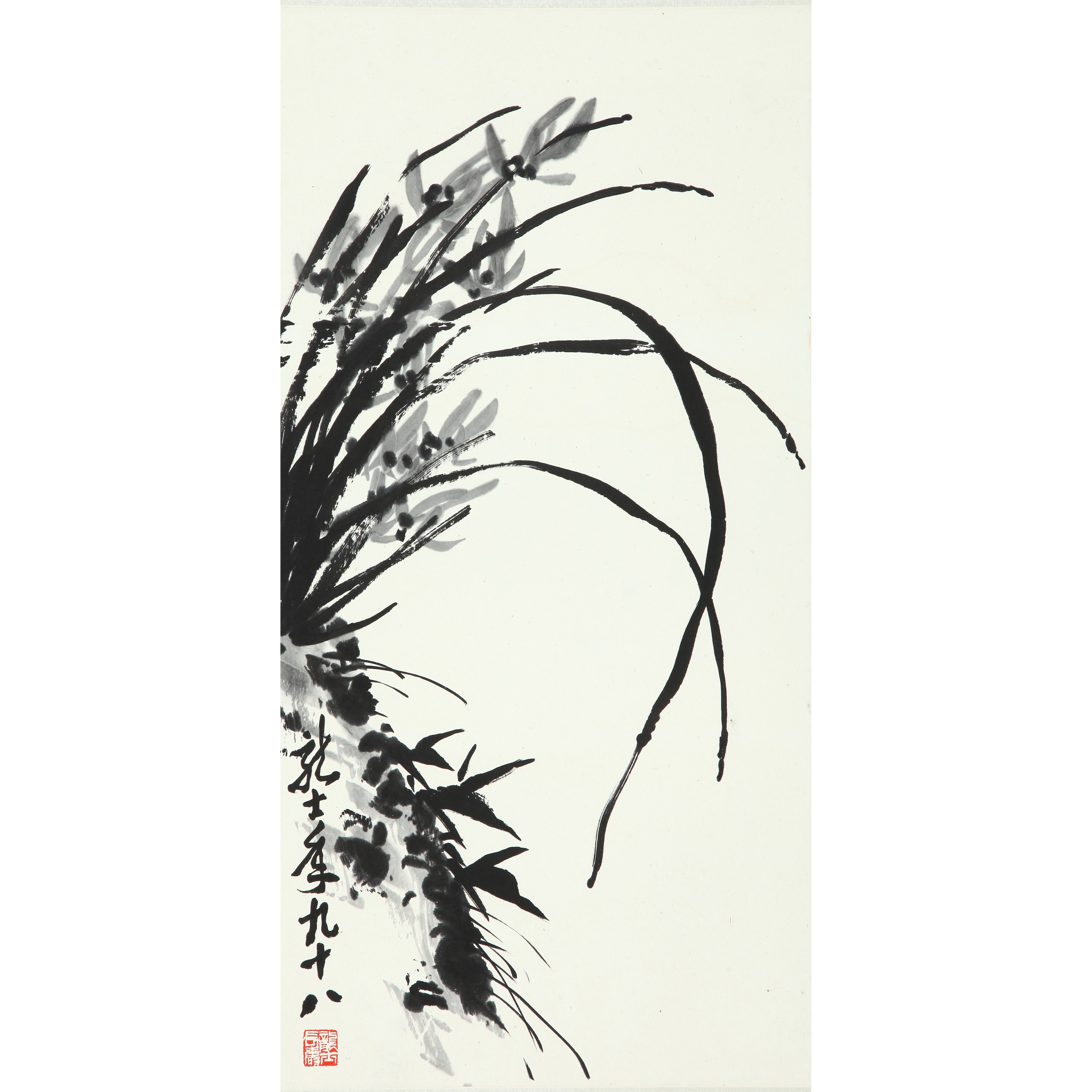 9616、萧龙士 墨兰【宣德96拍卖】