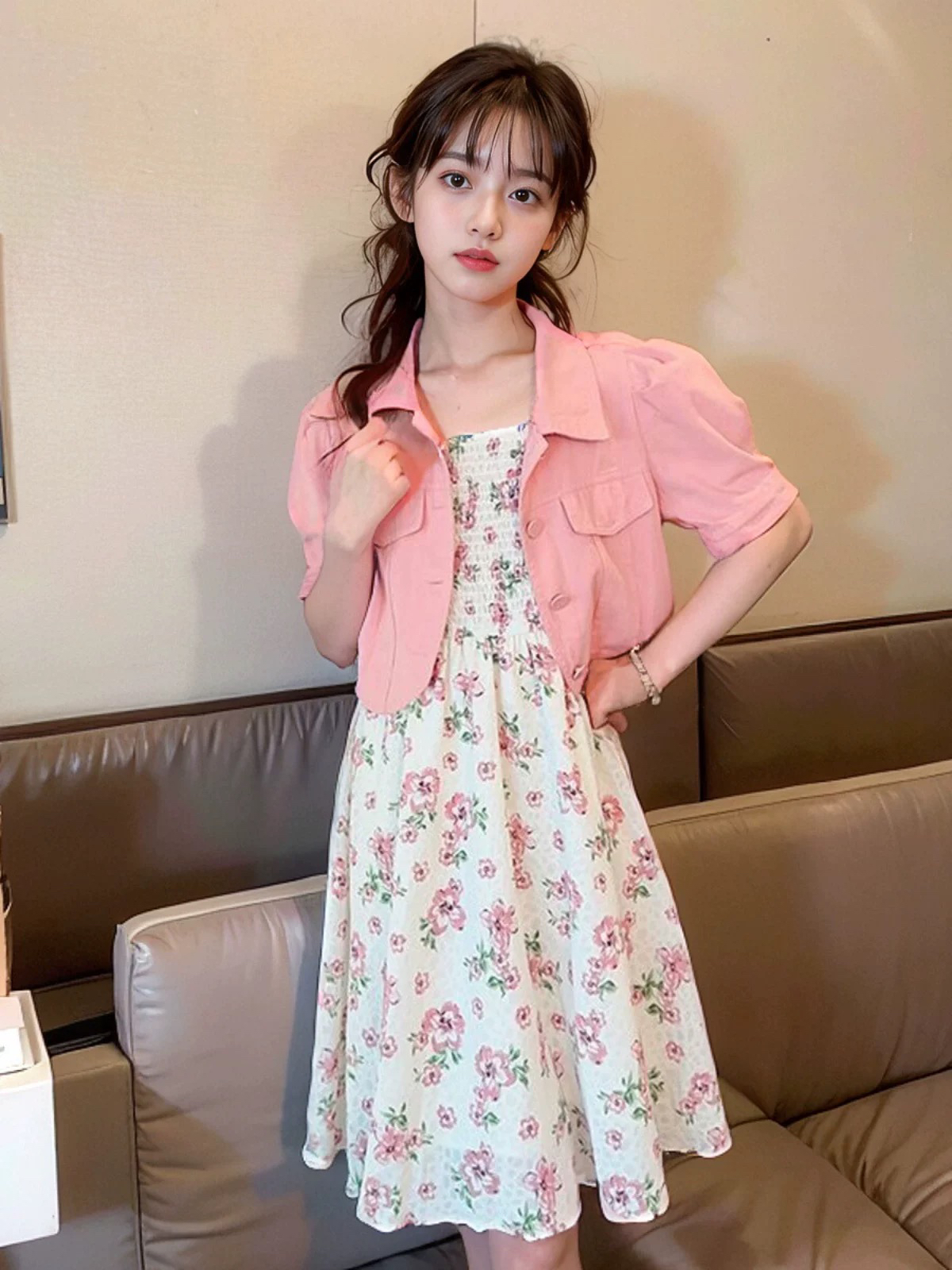 西装时尚气质百搭长袖休闲女士春款简约纯色西服白色春季修身杏色