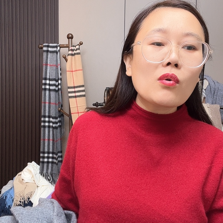 山羊绒卷边白xL88