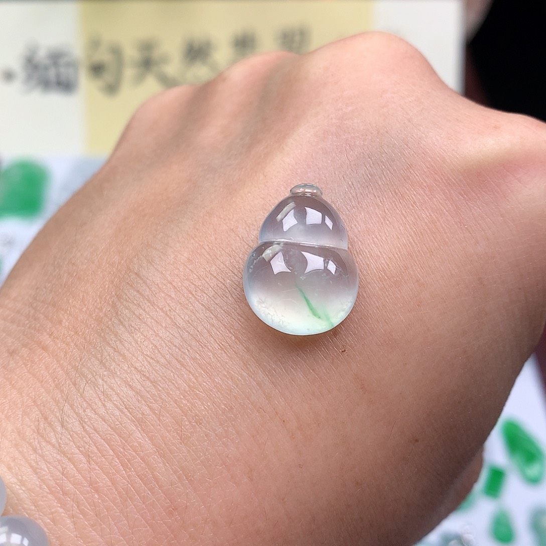 翡翠裸石缅甸天然A货翡翠冰种葫芦