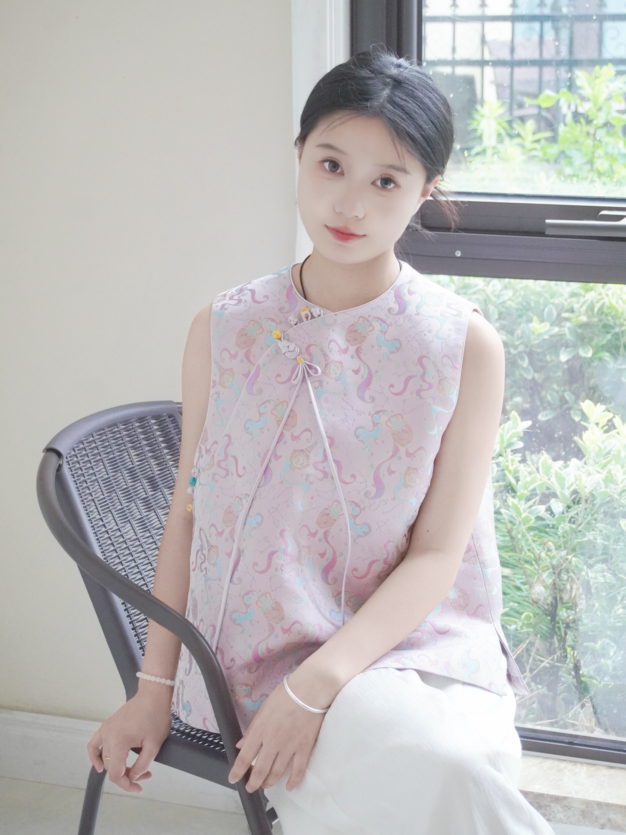 丝路｜钱小萍十二星座「水瓶座」宋锦新中式马甲