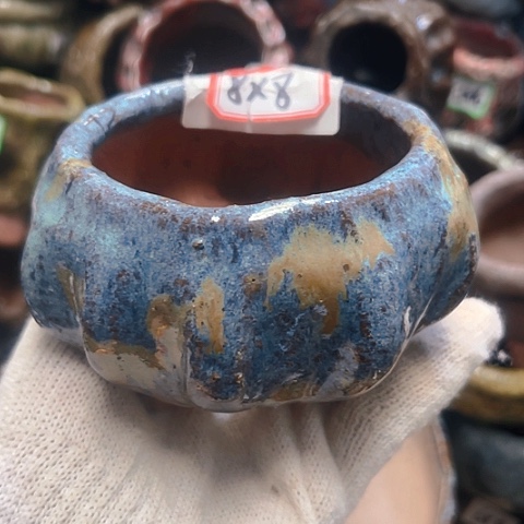 红陶粗陶花盆手工