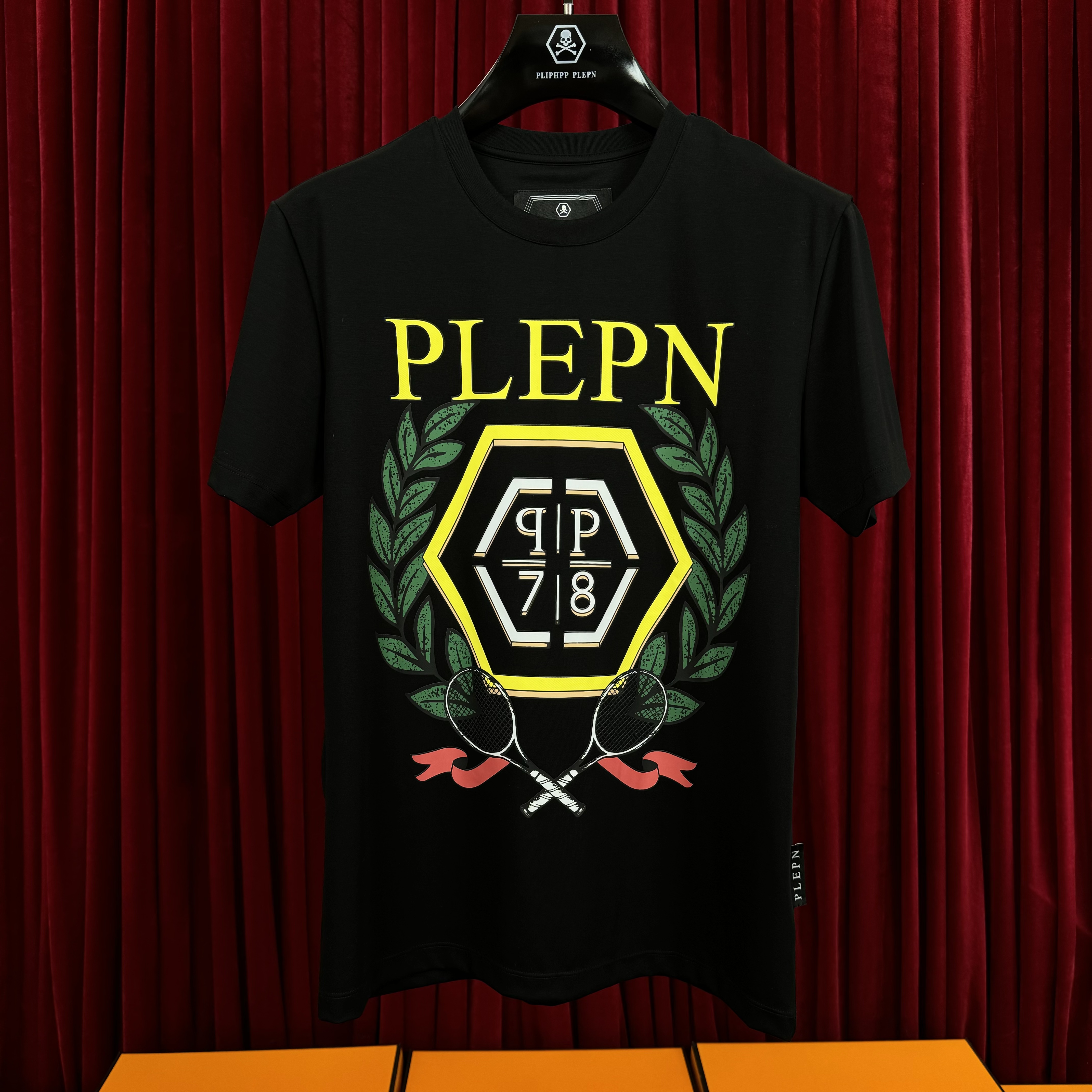 PLIPHPP PLEPN正品PLEPN和平网球拍橄榄叶高端短袖t恤男圆领1750