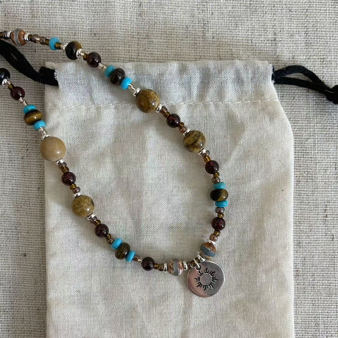 吊坠925银 JIUJIU【烈日暖阳】通勤百搭简约吊坠项链装饰品1227