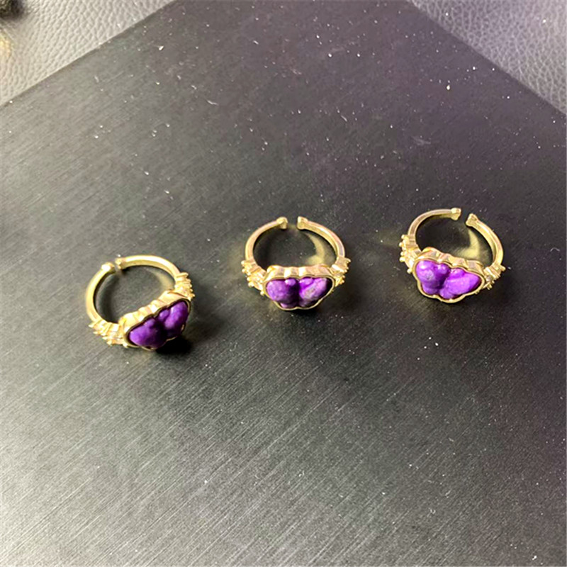 丝绒紫蝴蝶戒指s404多样性发一