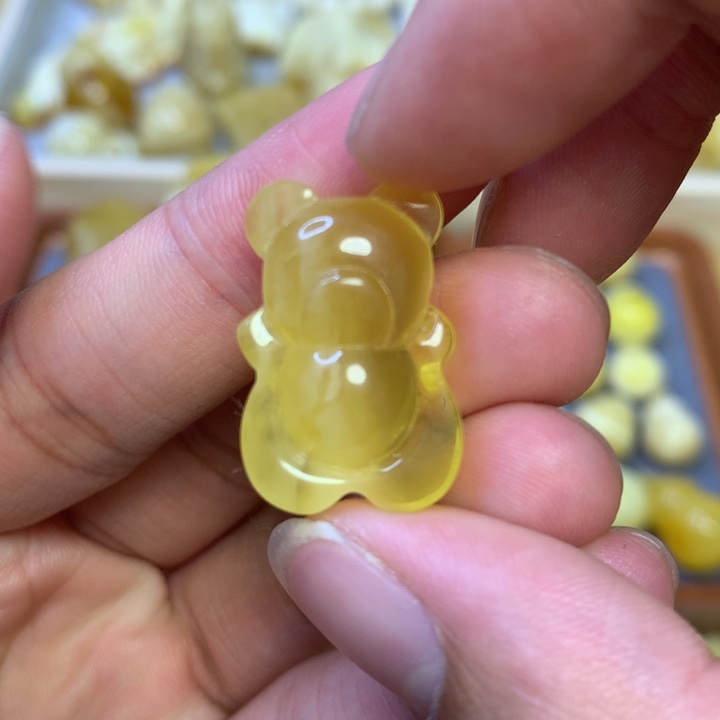 【闪购商品】琥珀珠宝奇石未镶嵌抱抱熊