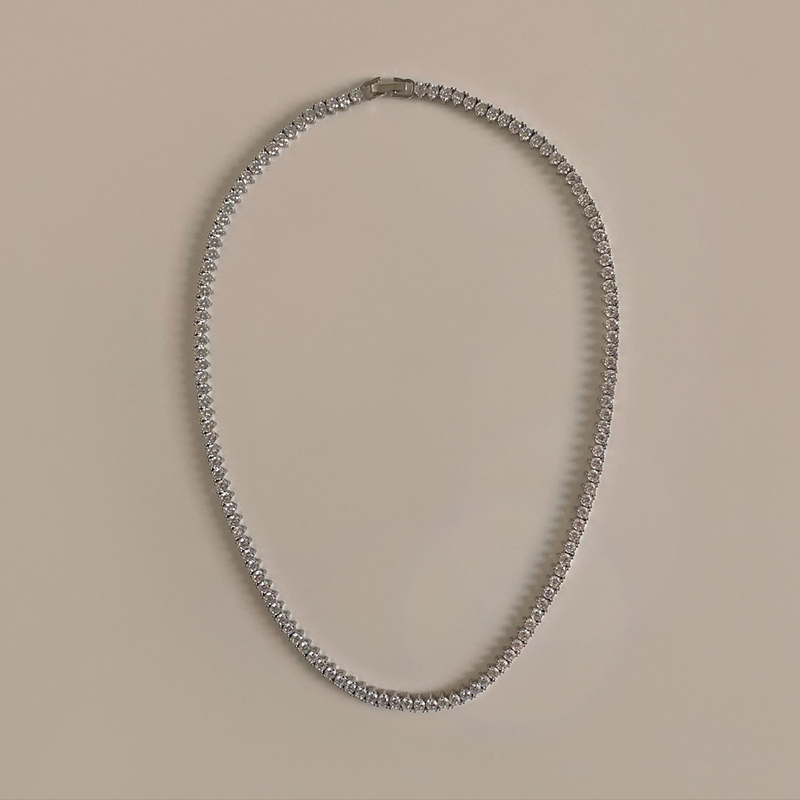 合金莫桑石项链 小众百搭设计感时尚个性冷淡风项链19TS6048-02