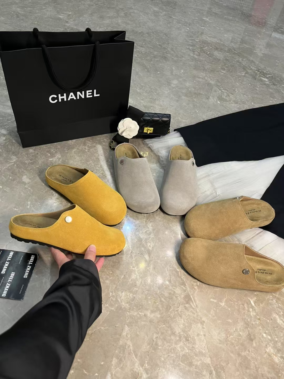 6886-67勃肯拖鞋潮流网红厚底休闲风韩版一粒扣包头拖舒适软底