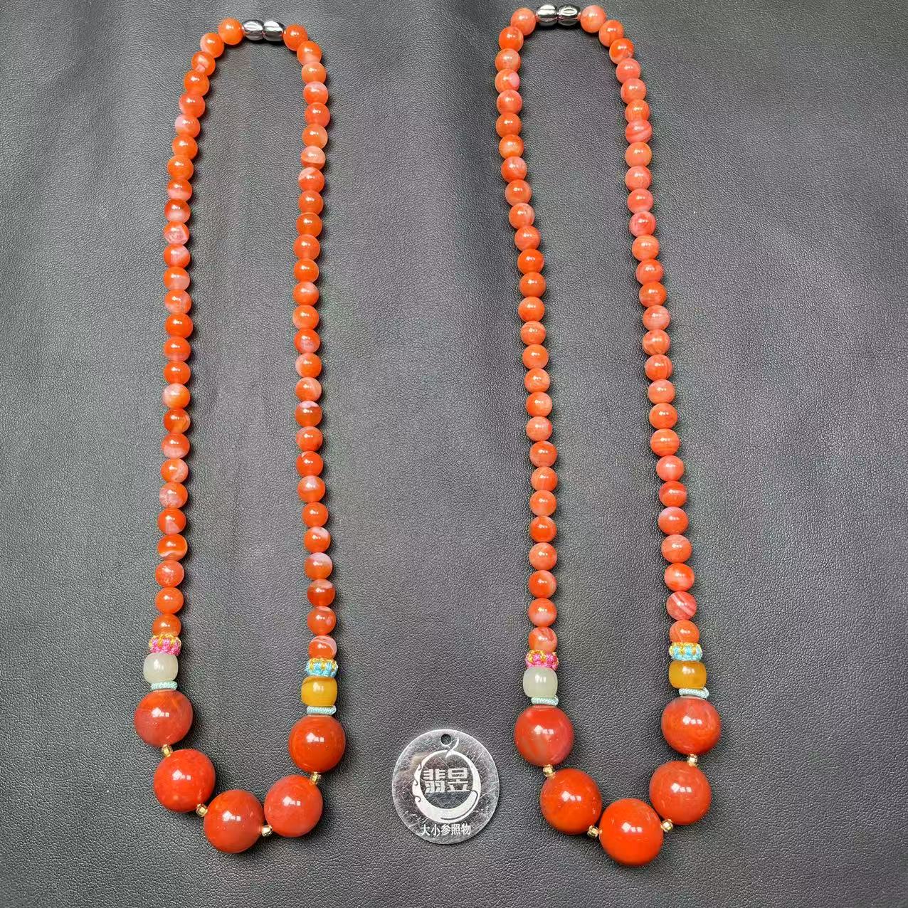 39662T11-3B21-南红珠链颈饰/约6-13+/约54颗/多样性发其一