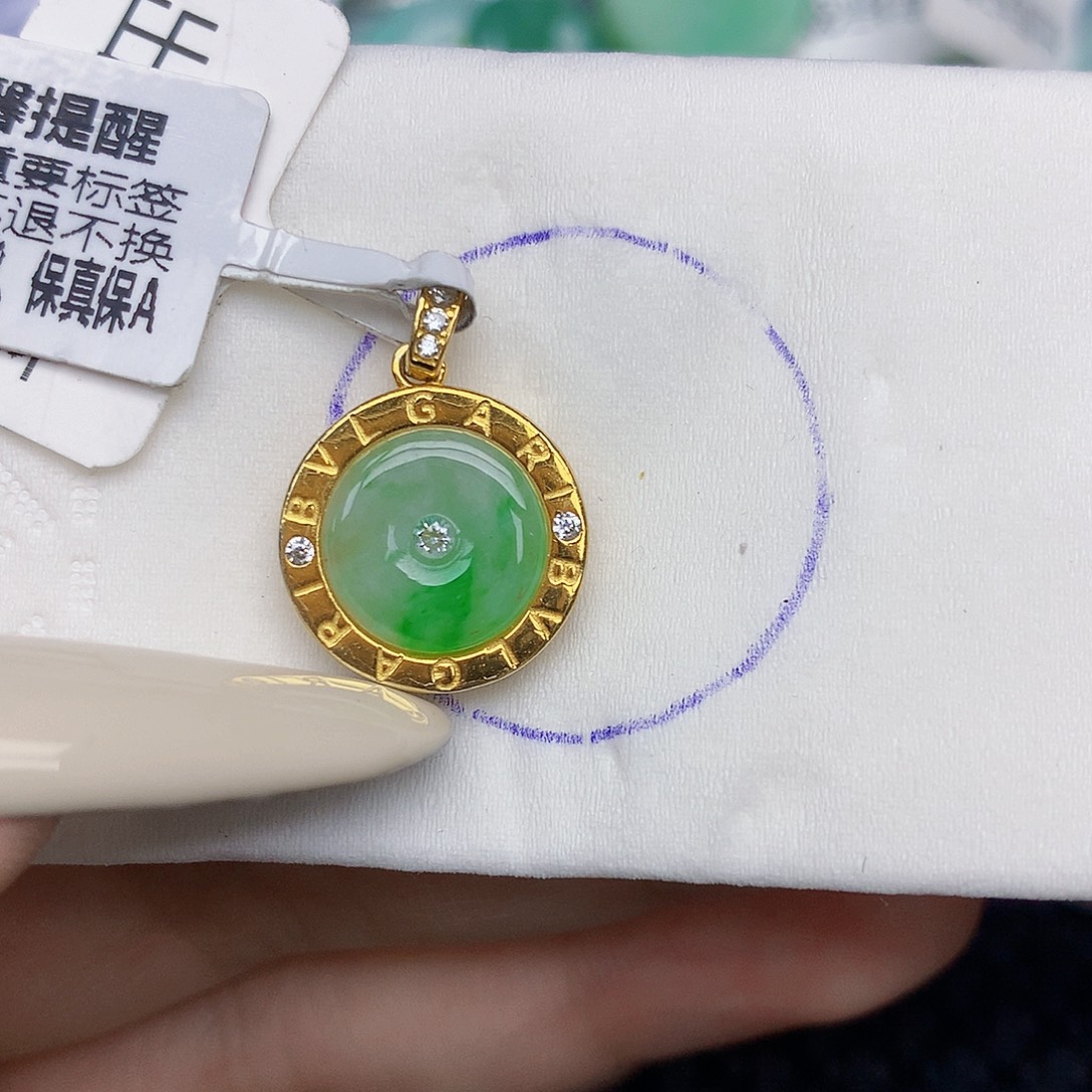 翡翠未镶嵌颈饰天然缅甸翡翠a货百元以上9元证书费自理