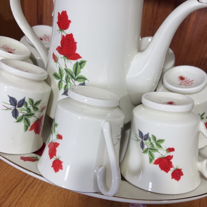 瓷片春蕾十件套茶具