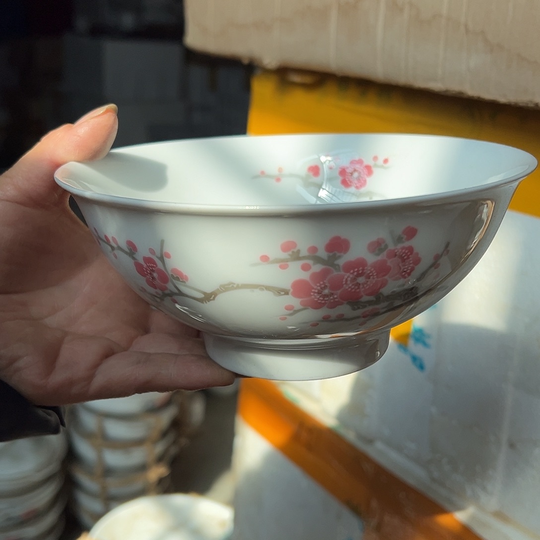 醴陵瓷供货基地炸福利手绘16.5厘米面碗2等品