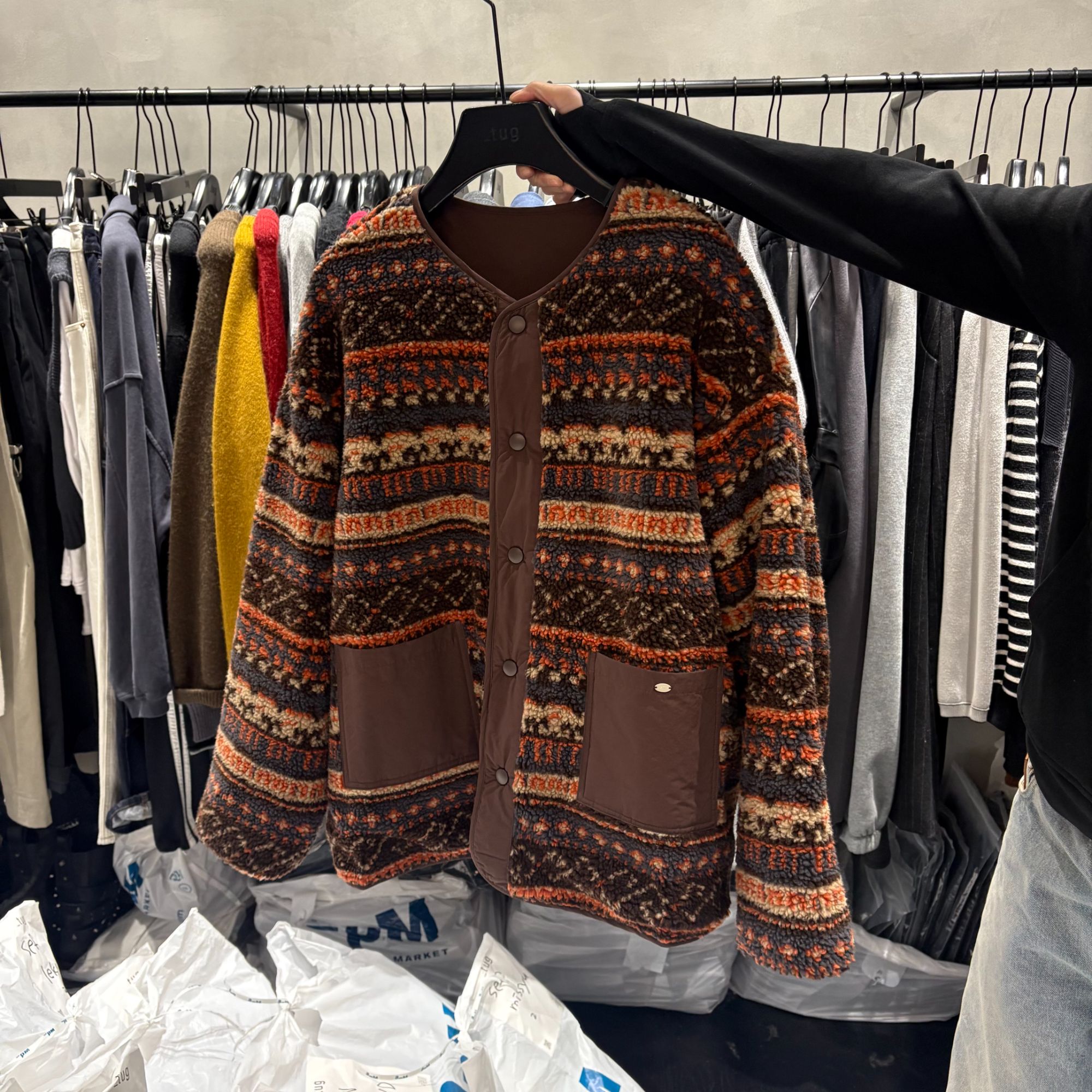 非凡领域】韩国东大门正品/NO退/TUG/条纹双面穿外套/5110503