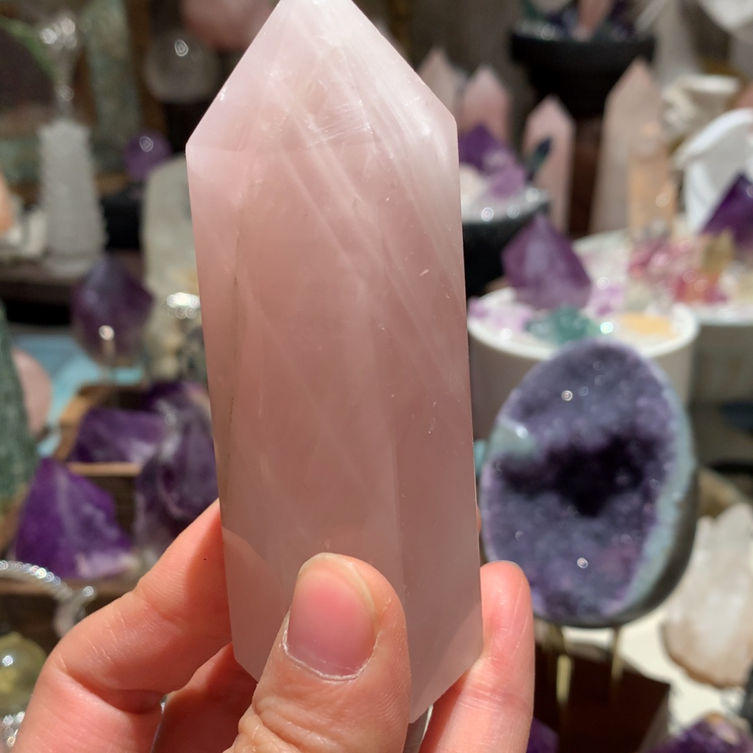 水晶原石未镶嵌粉水晶