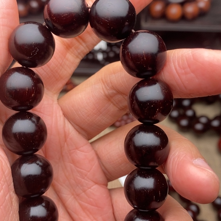 檀香紫檀（小叶紫檀）手串/手链1.5泥料带多金星