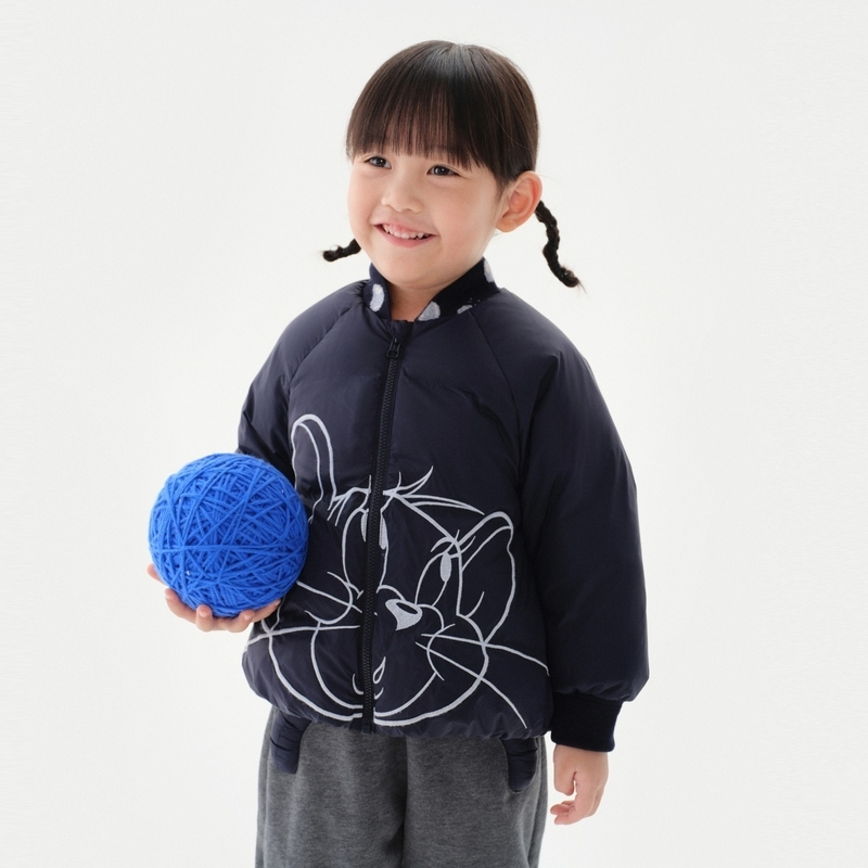 【商场同款】马拉丁童装羽绒服冬装女小童绣花轻薄羽绒服