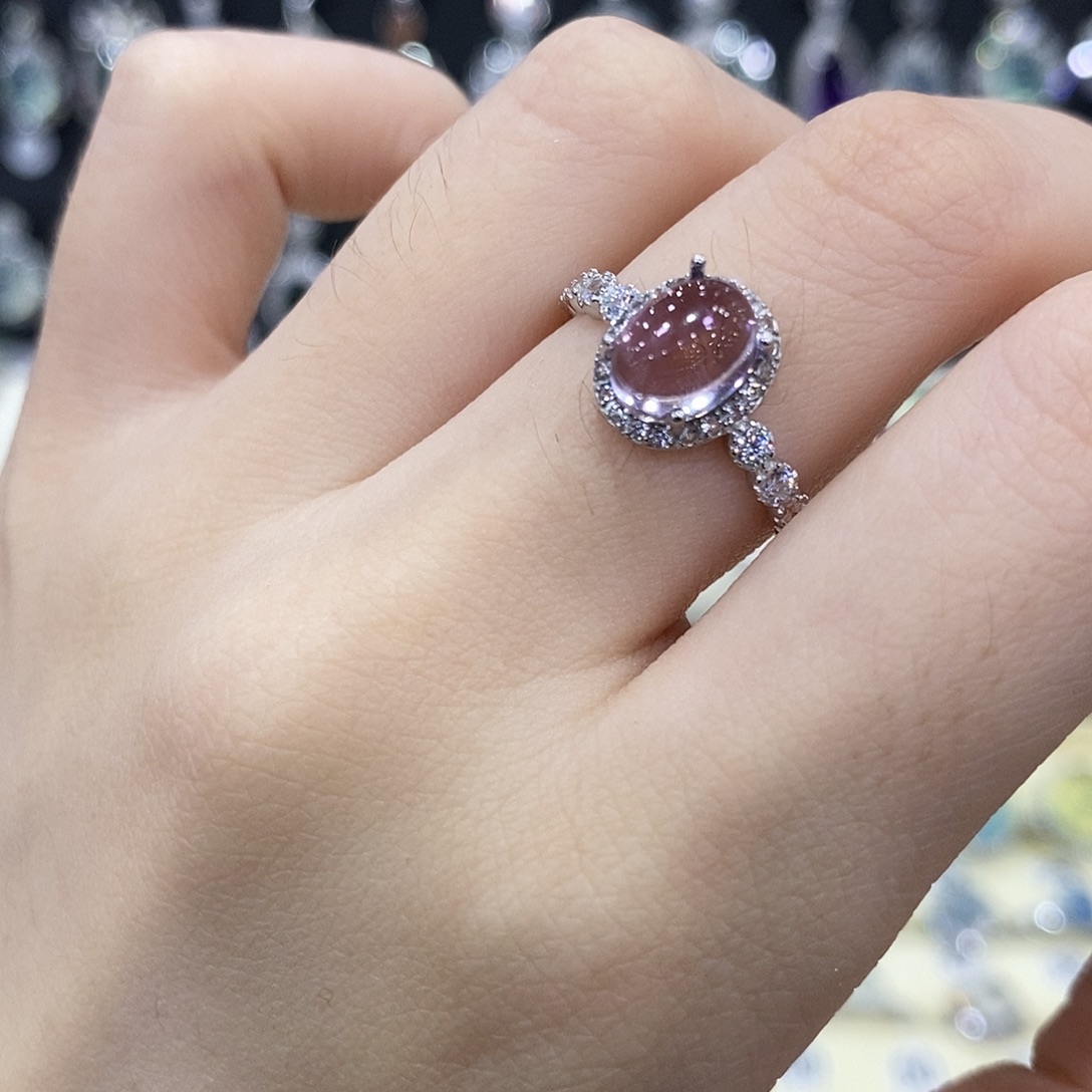 银S925镶嵌紫晶戒指