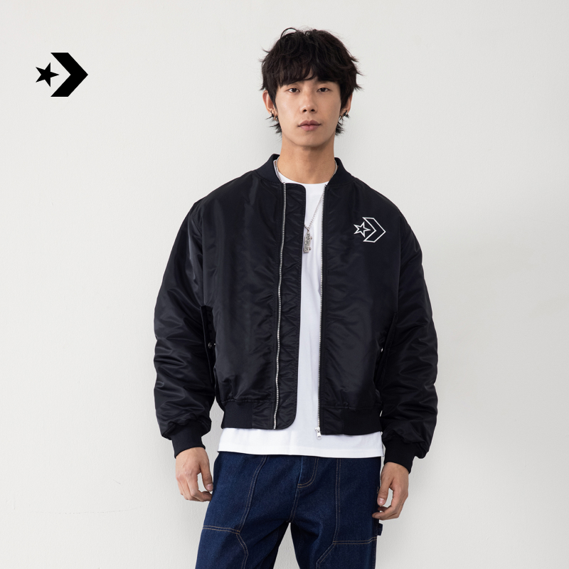 匡威秋冬新品男女星箭棒球服通勤夹克外套CONVERSE UCJ147