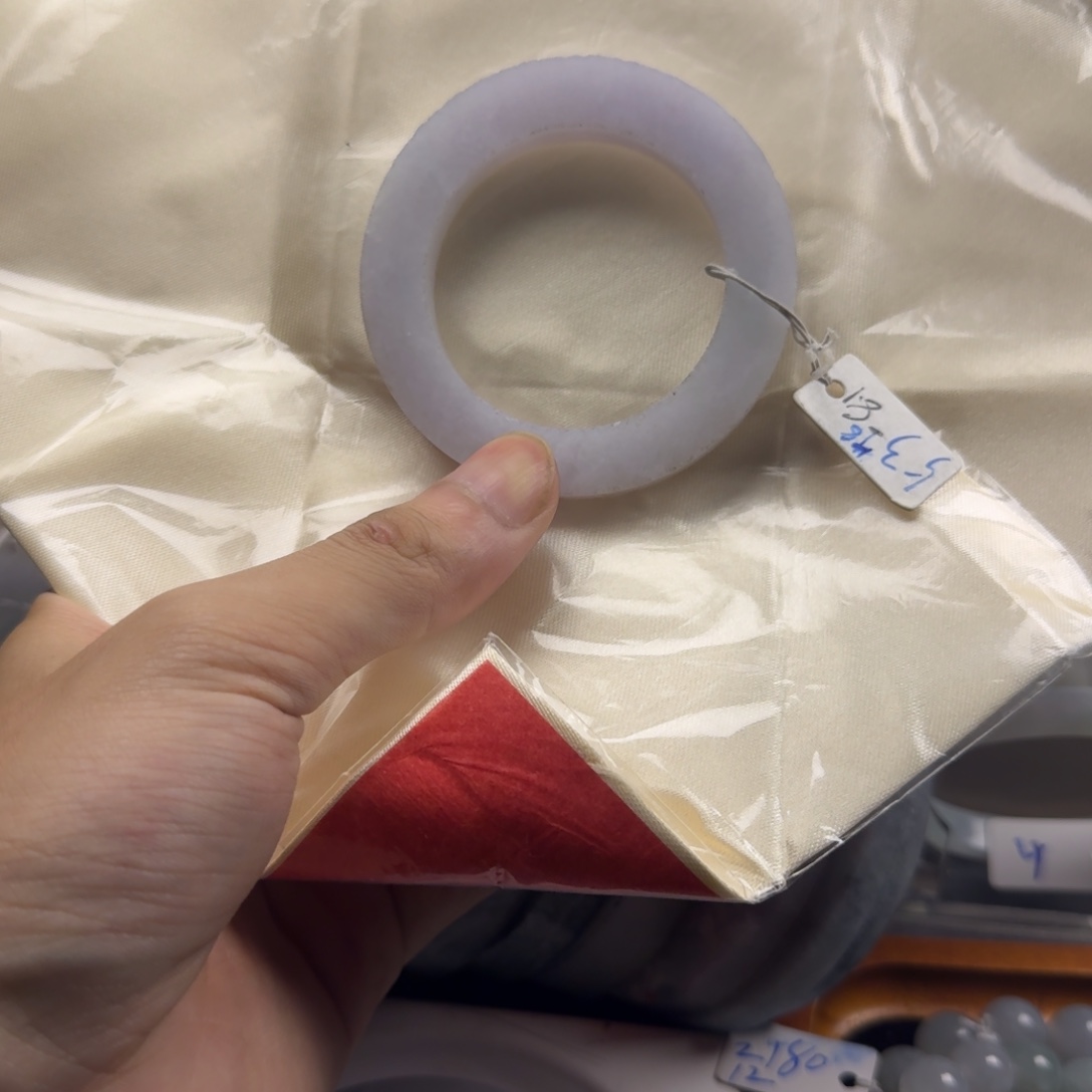 未镶嵌翡翠手镯定制翡翠15号号翡翠毛坯有纹46-53细糯