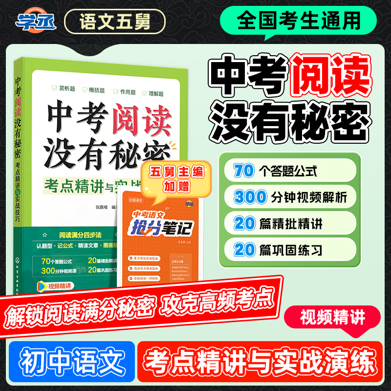 学丞五舅初中语文阅读理解+解题技巧方法文言文语文26新版sw